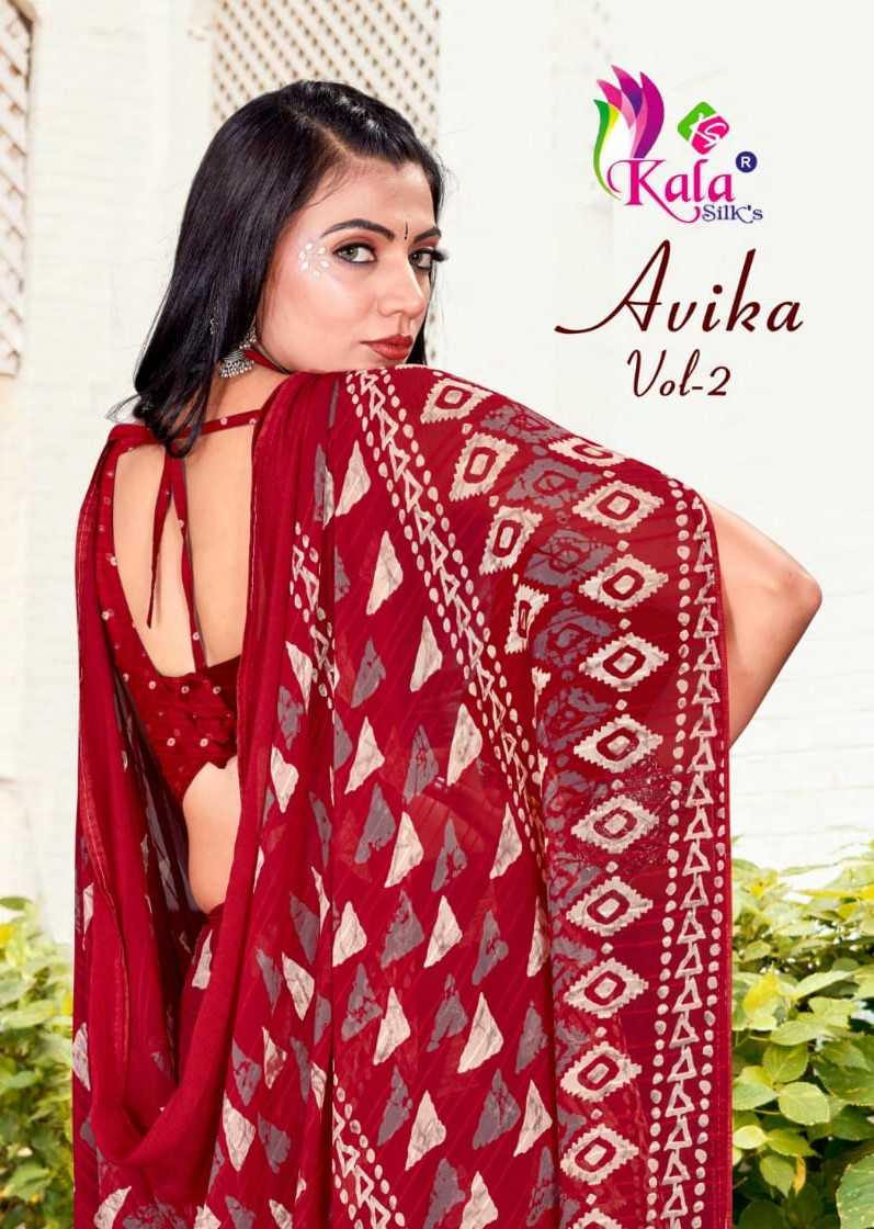 kala silks presents avika vol 2 new fashionable design weightless pattern saree with blouse