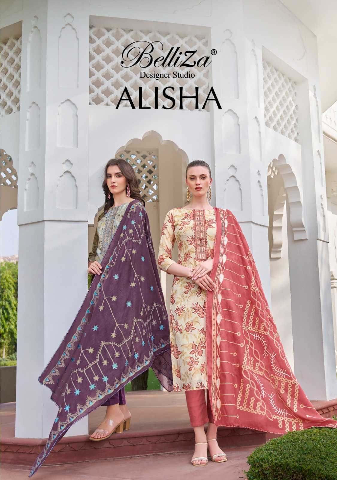 alisha by belliza designer bollywood pakistani designer kurti pant dupatta material 