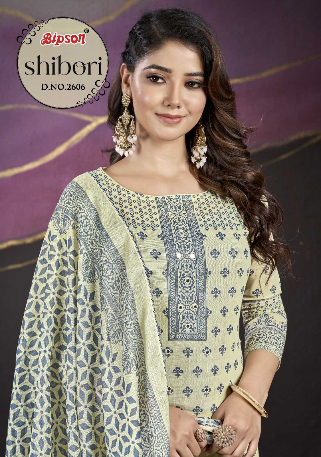 shibori 2606 by bipson prints cotton comfortable fancy jari work salwar suit 