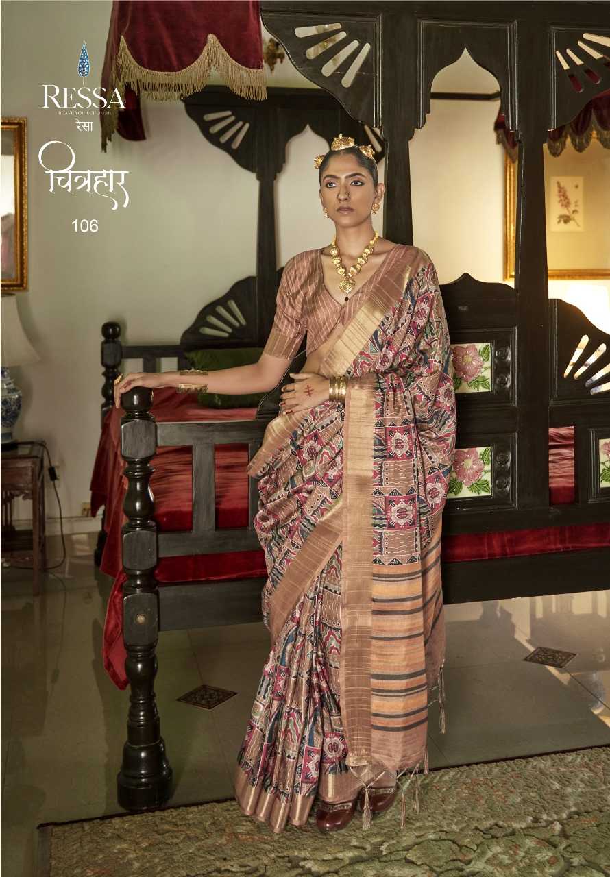 ressa launch chitrahar banarasi silk exclusive designer saree wholesaler 