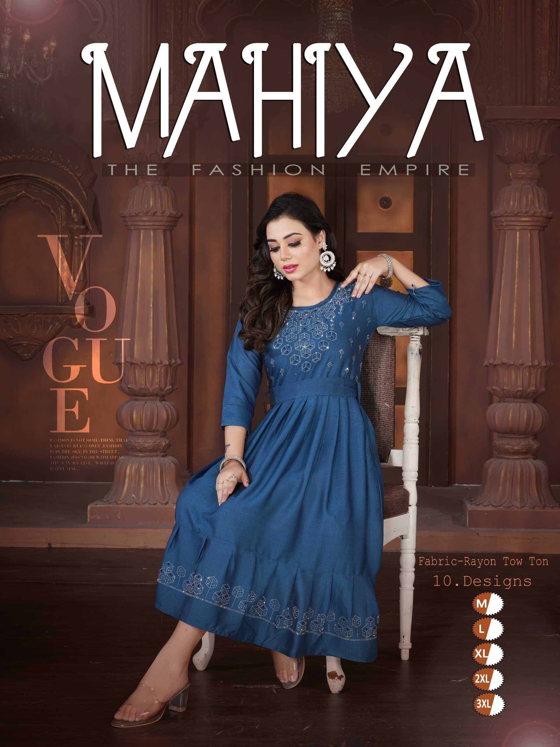 mahiya by fashion talk hit design siroski work full stitch big size umbrella belt style ghera kurti 