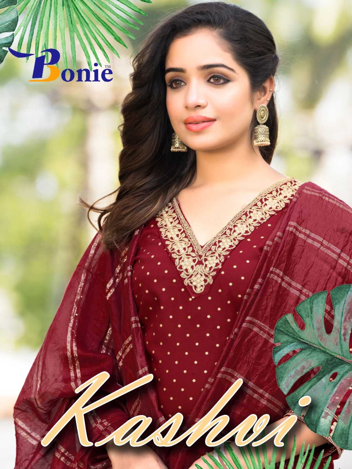 kashvi by bonie full stitch traditional wear fancy dori sequence work neck design salwar kameez