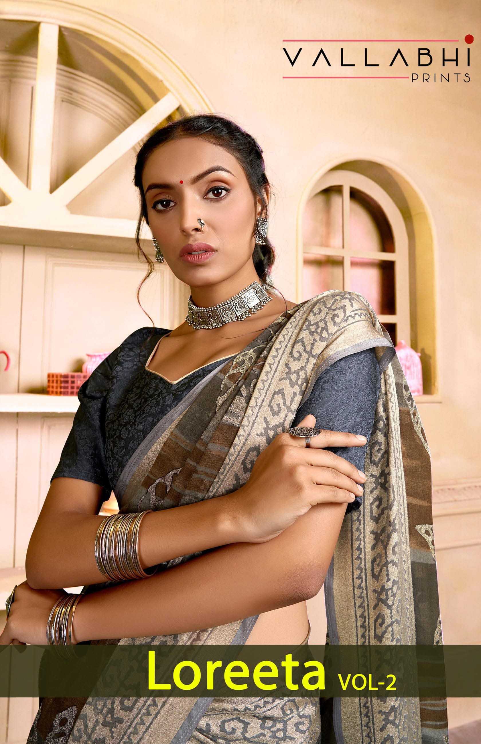 vallabhi prints loreeta vol 2 latest desiign brasso saree festive collection