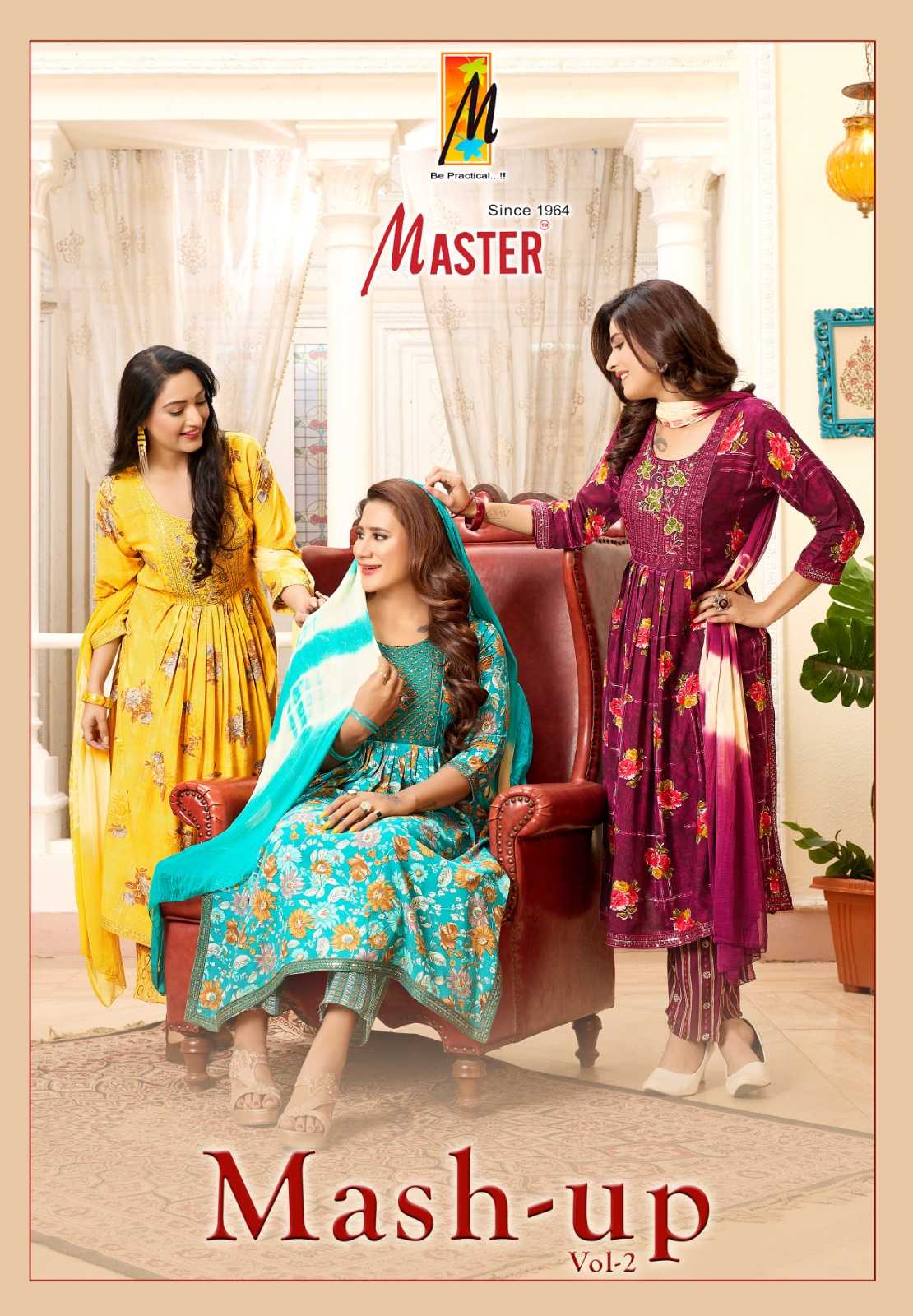 master presents mashup vol 2 hit design nayra cut classy look rayon readymade 3pcs dress