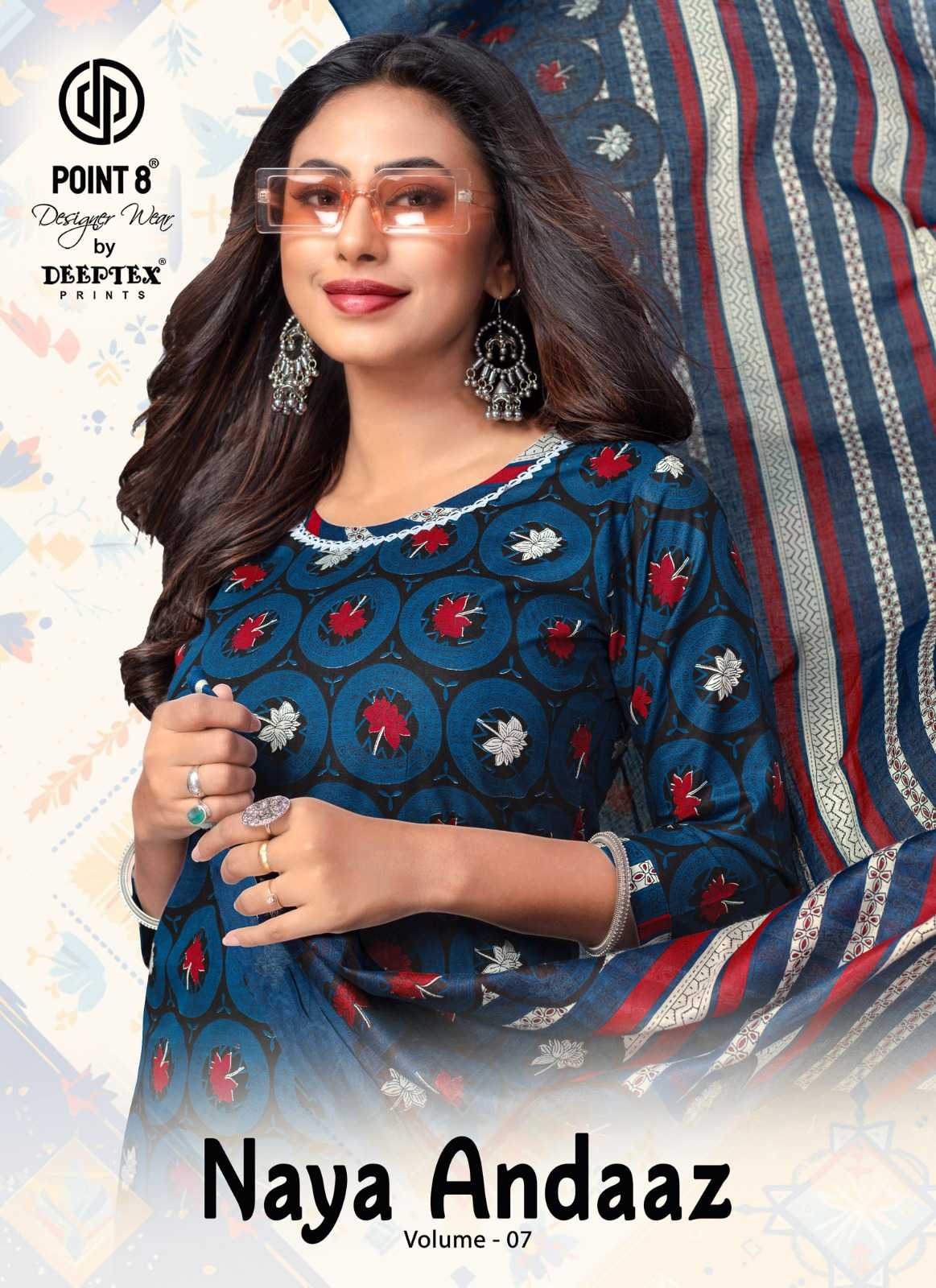 naya andaaz vol 7 by deeptex print fancy cotton pretty look fully stitch big size salwar suit supplier