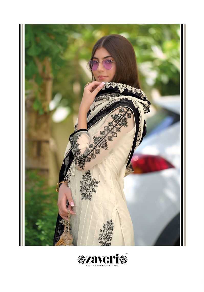 noor black white by zaveri organza amazing work party wear full stitch modern pakistani 3pcs dress