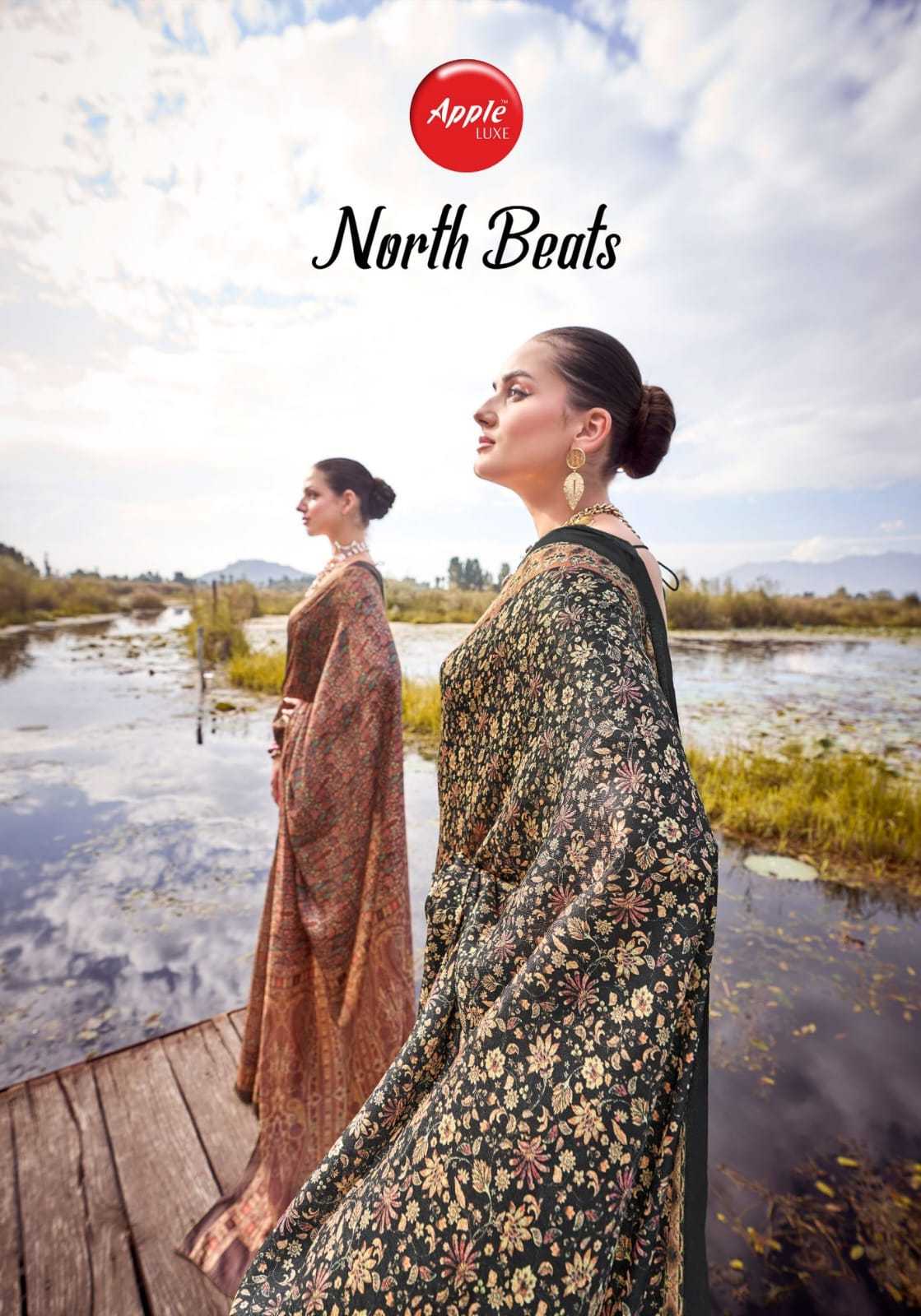 north beats vol 1 by apple new designer pashmina silk fancy saree with blouse