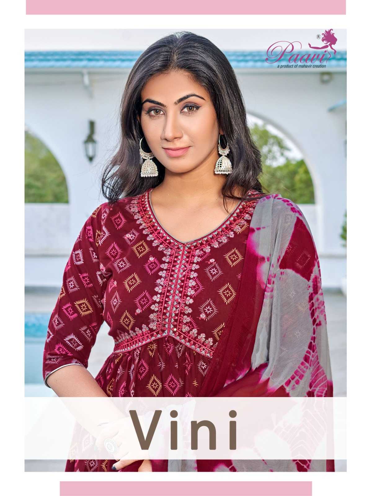 vini by paavi new launch alia cut traditional wear readymade salwar suit festive collection 