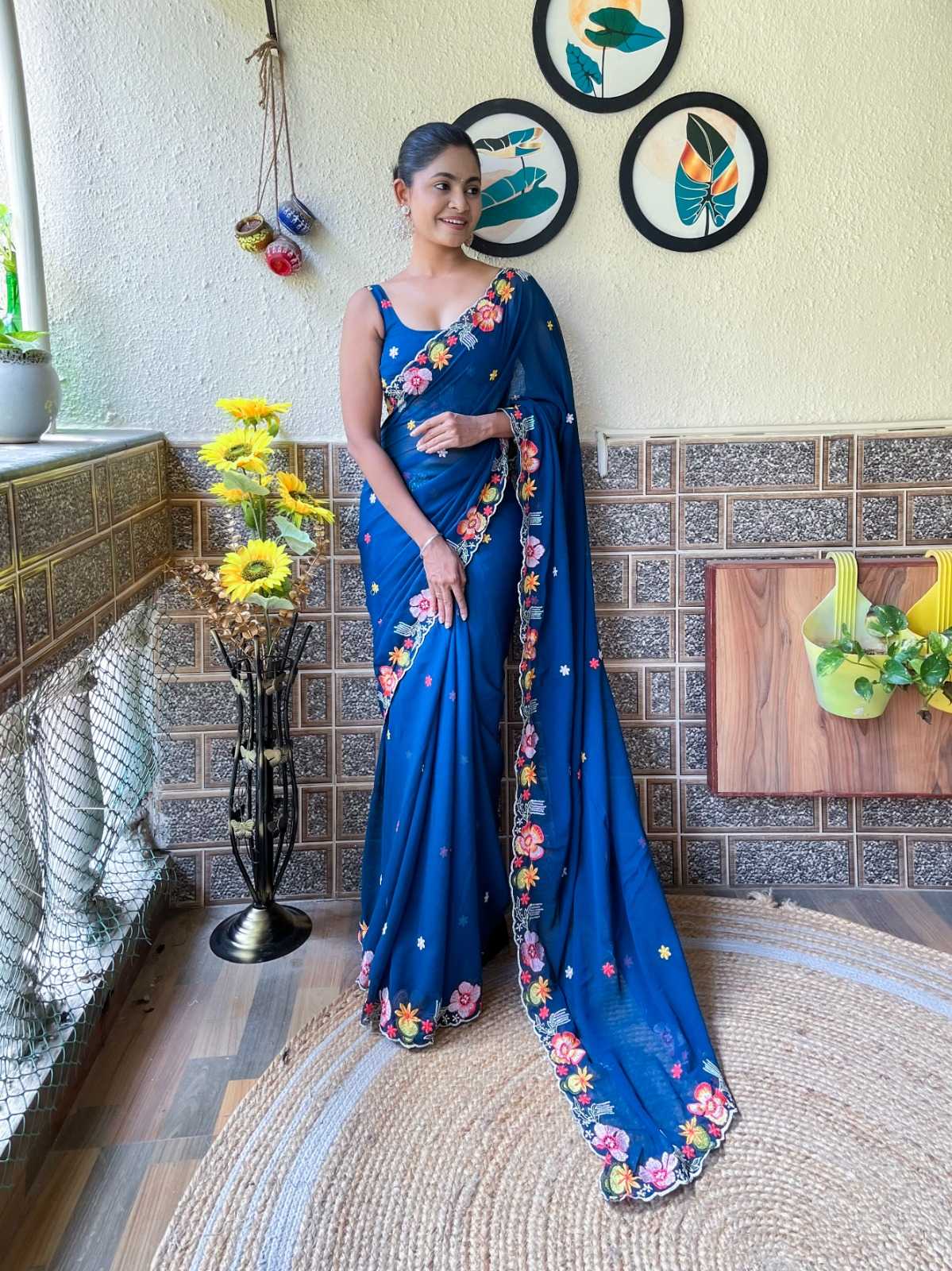 pr kc 810 georgette occasion wear stylish sequence work saree wholesaler 