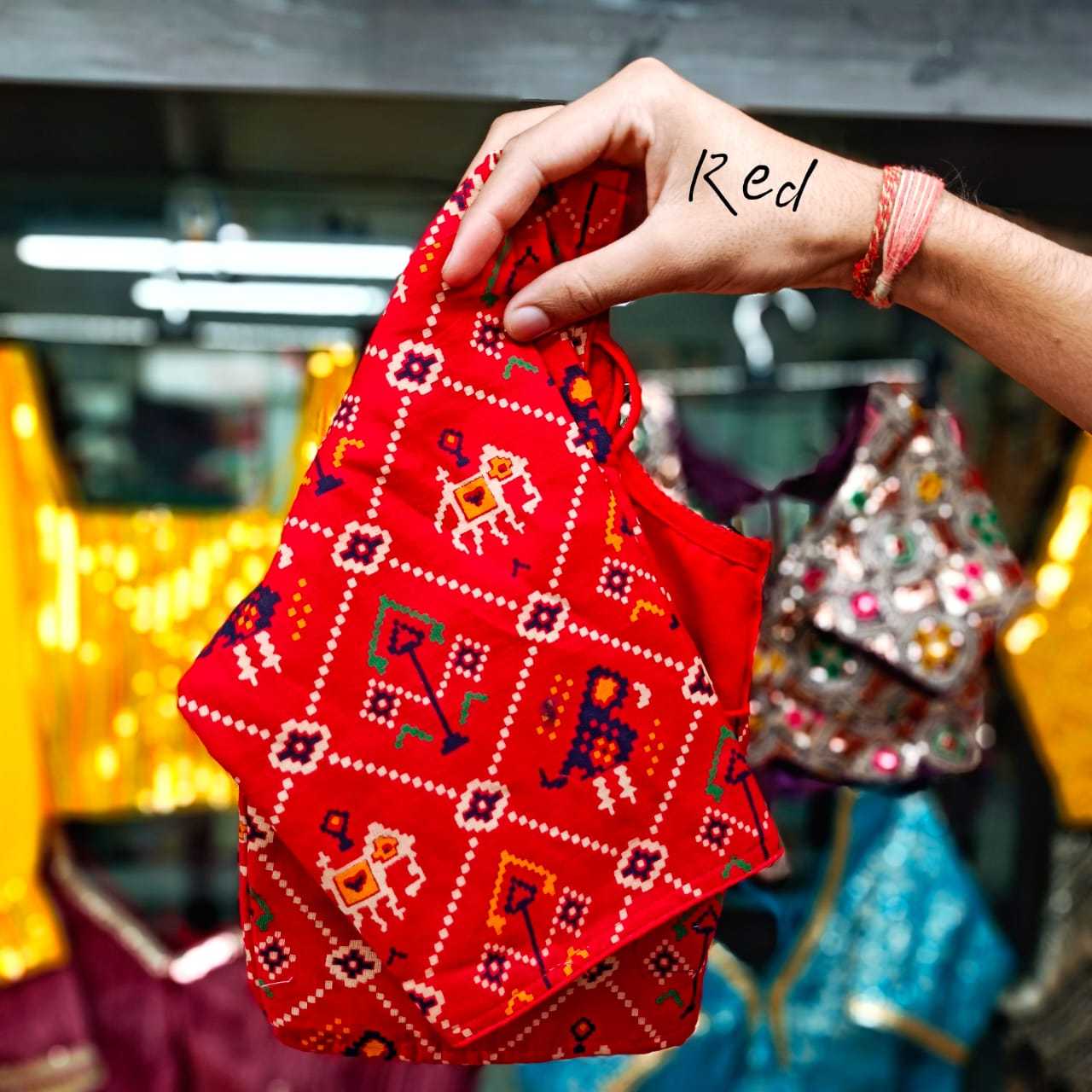 pr patola np full stitch new designer cotton print round neck summer special blouse exports