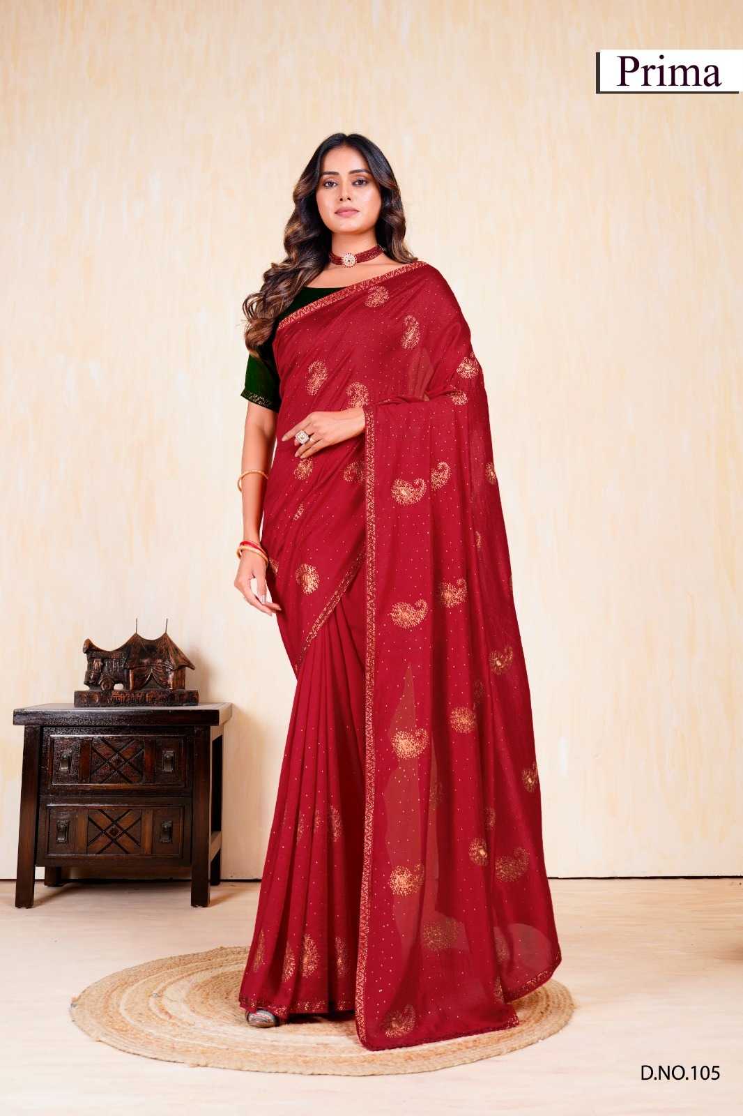 101-105 by prima launch vichitra super hit design fashionable saree wholesaler 