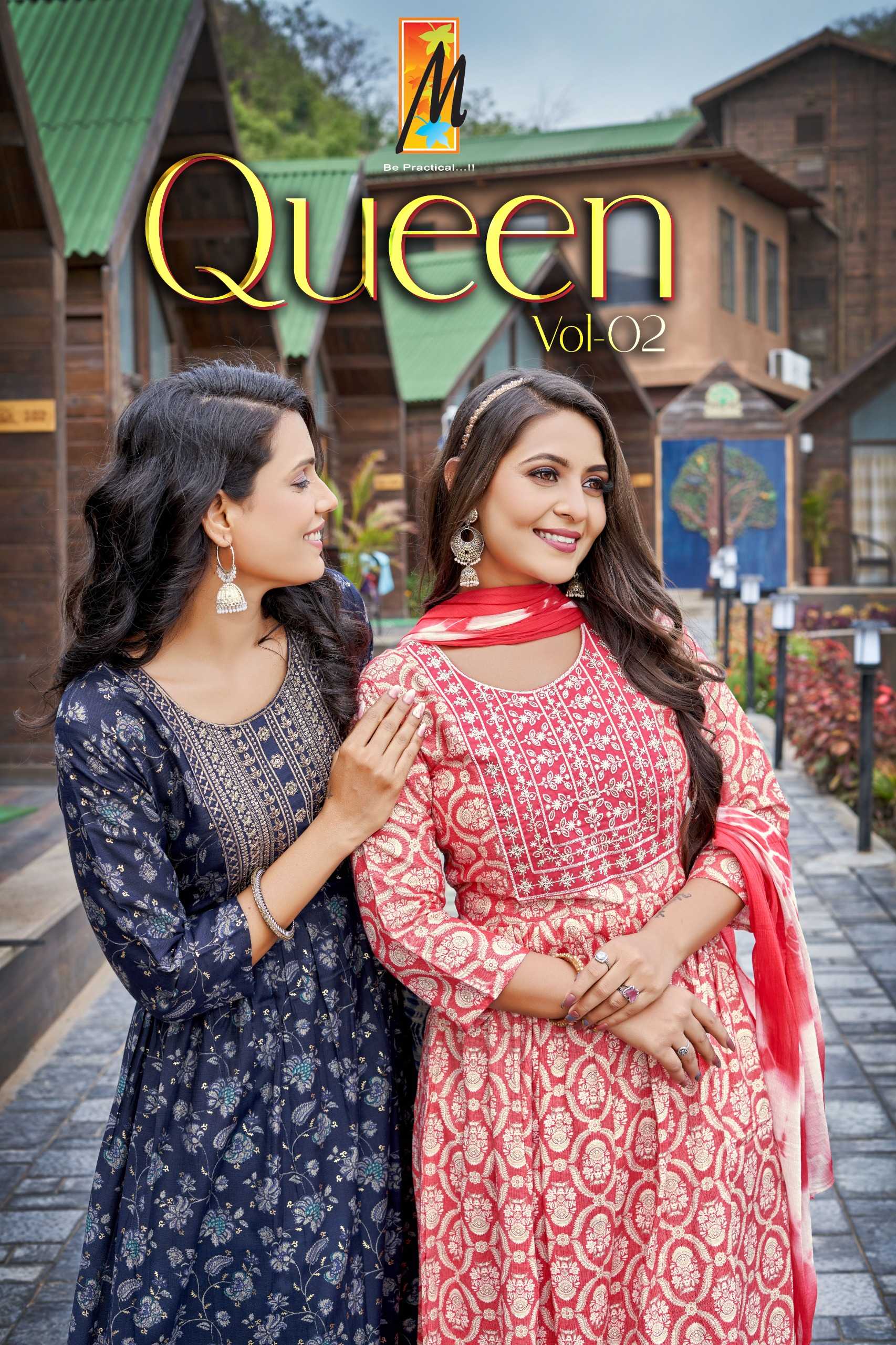 master launch queen vol 2 readymade capusle print elegance look salwar kameez   