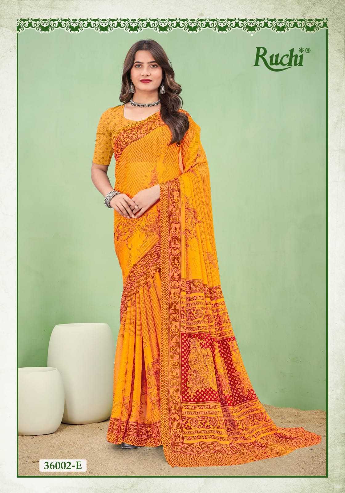 star chiffon vol 168 by ruchi fancy comfy wear amazing design saree with blouse 