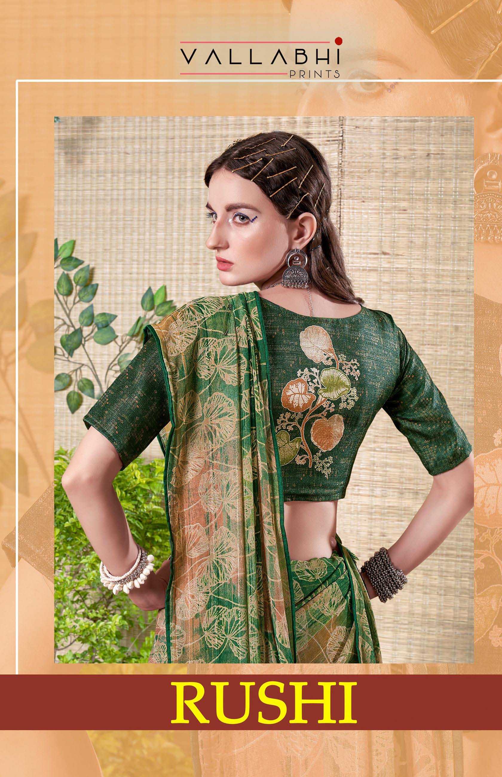 vallabhi prints presents rushi 22881-22886 series georgette daily wear fancy saree