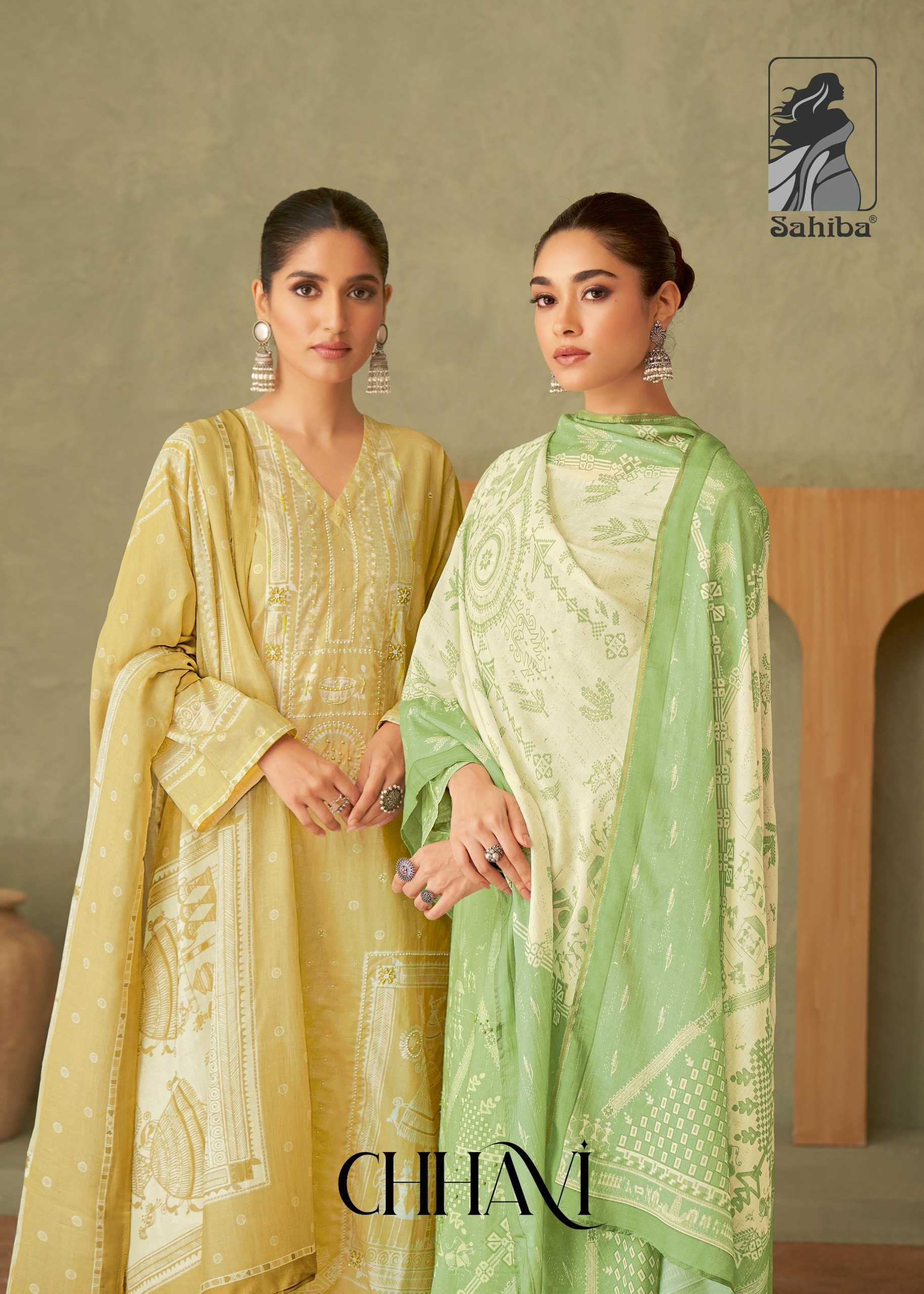 chhavi by sahiba stylish lawn pakistani event wear hand work top bottom with dupatta exports 