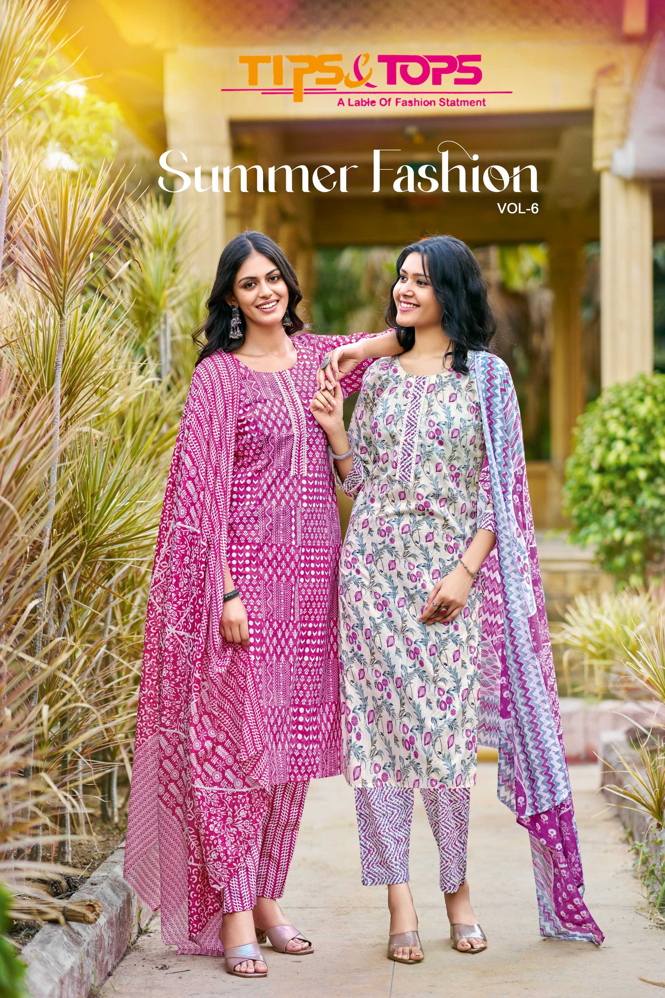 tips & tops by summer fashion vol 6 readymade pretty design big size salwar kameez