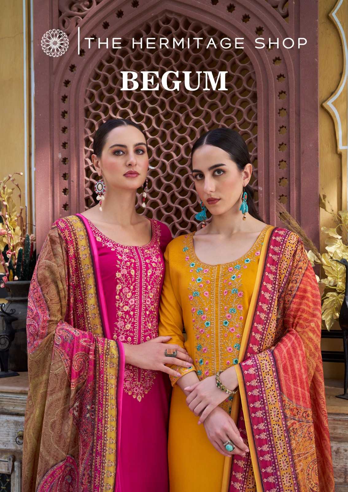 begum vol 2 by the hermitage ethnic style rayon viscose modern pakistani top pant dupatta 