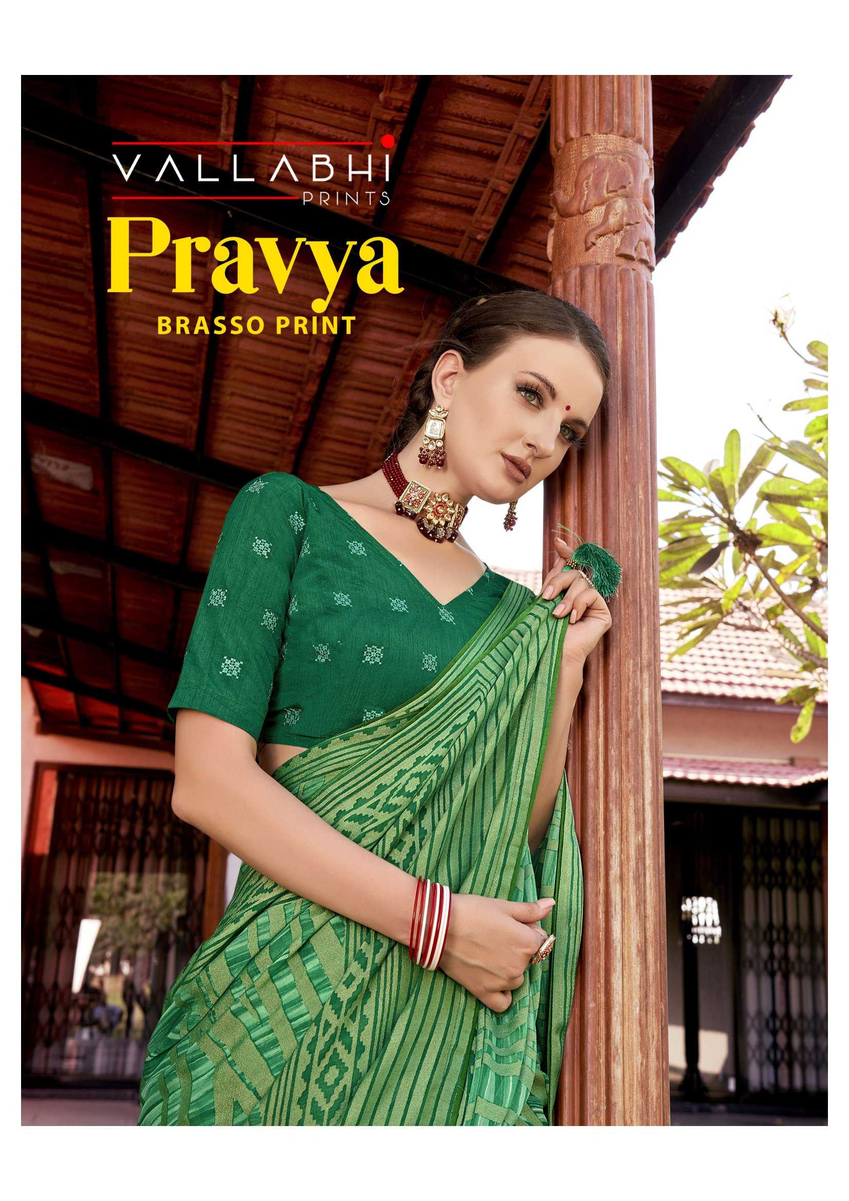  pravya by vallabhi prints 26651-26656 series launch elegant style brasso saree exports