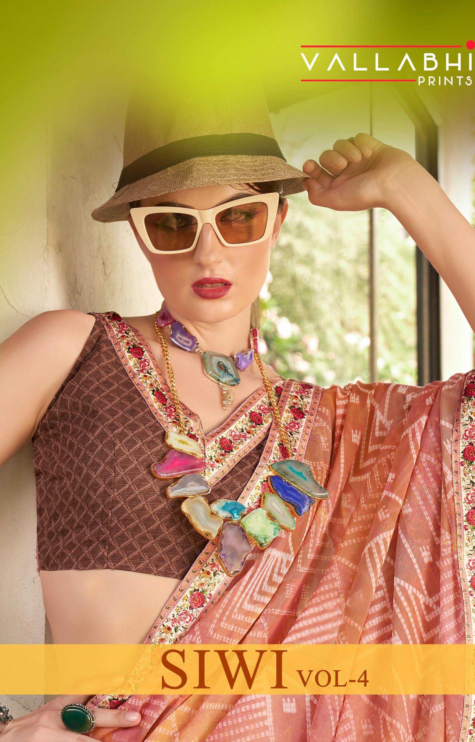 siwi vol 4 by vallabhi prints 20641-20646 georgette fashionable design brasso saree 