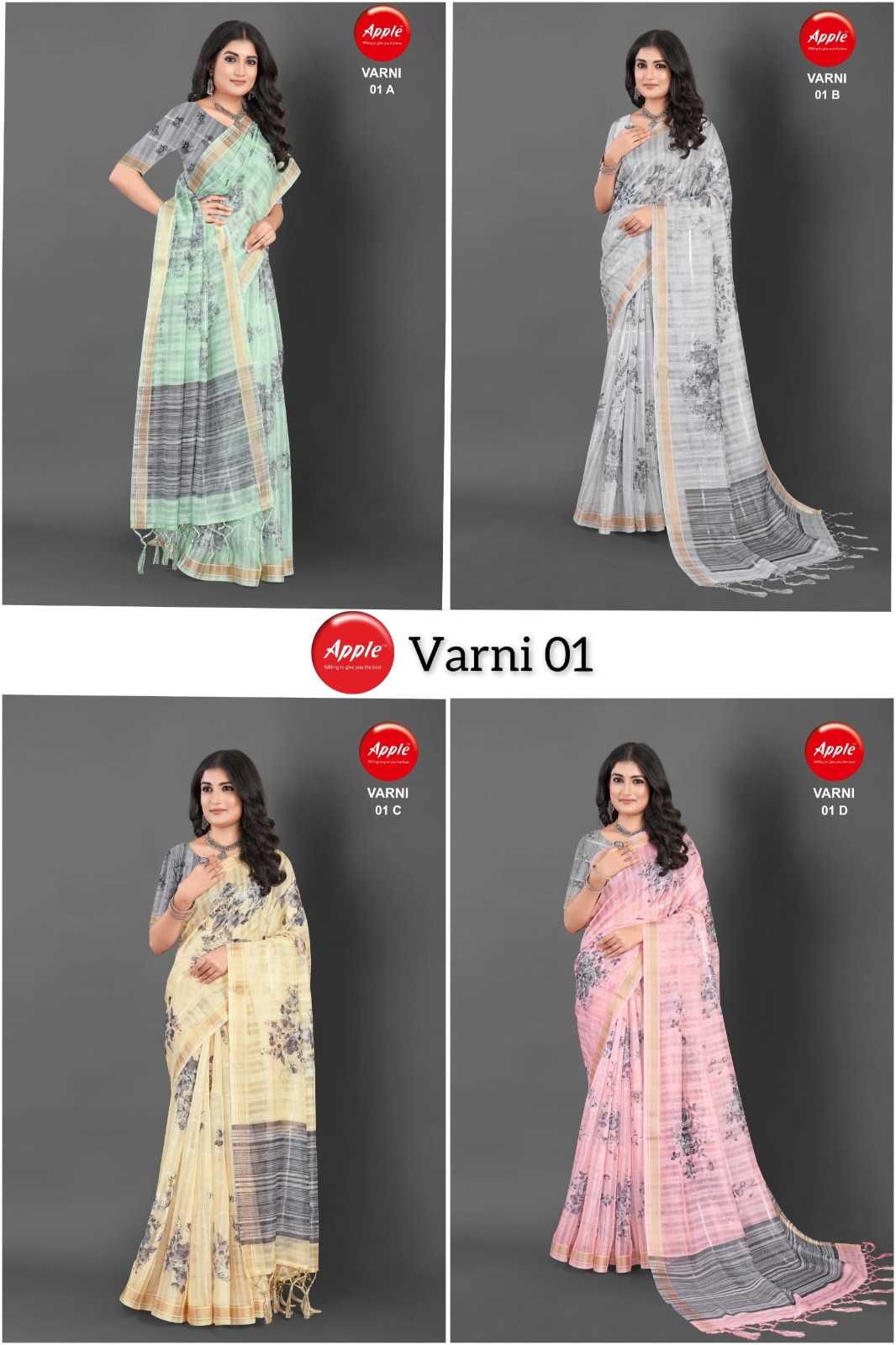 apple launch varni stylish outfit sparkle cotton saree wholesaler 