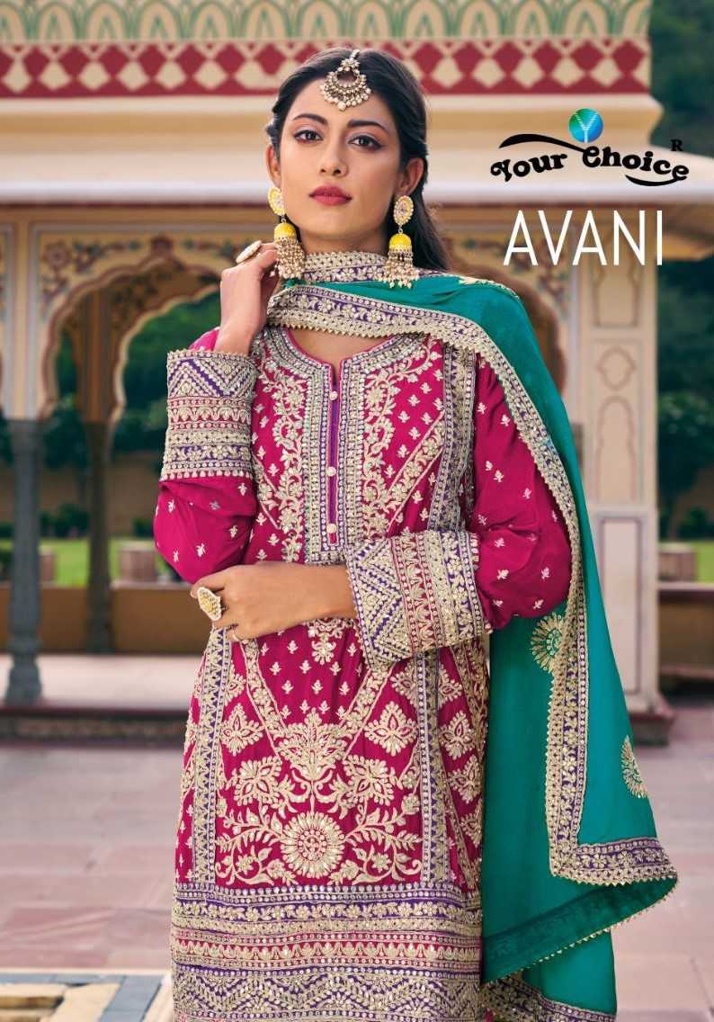 avani by your choice unique look readymade ethnic design pakisatni kurti pant with dupatta 