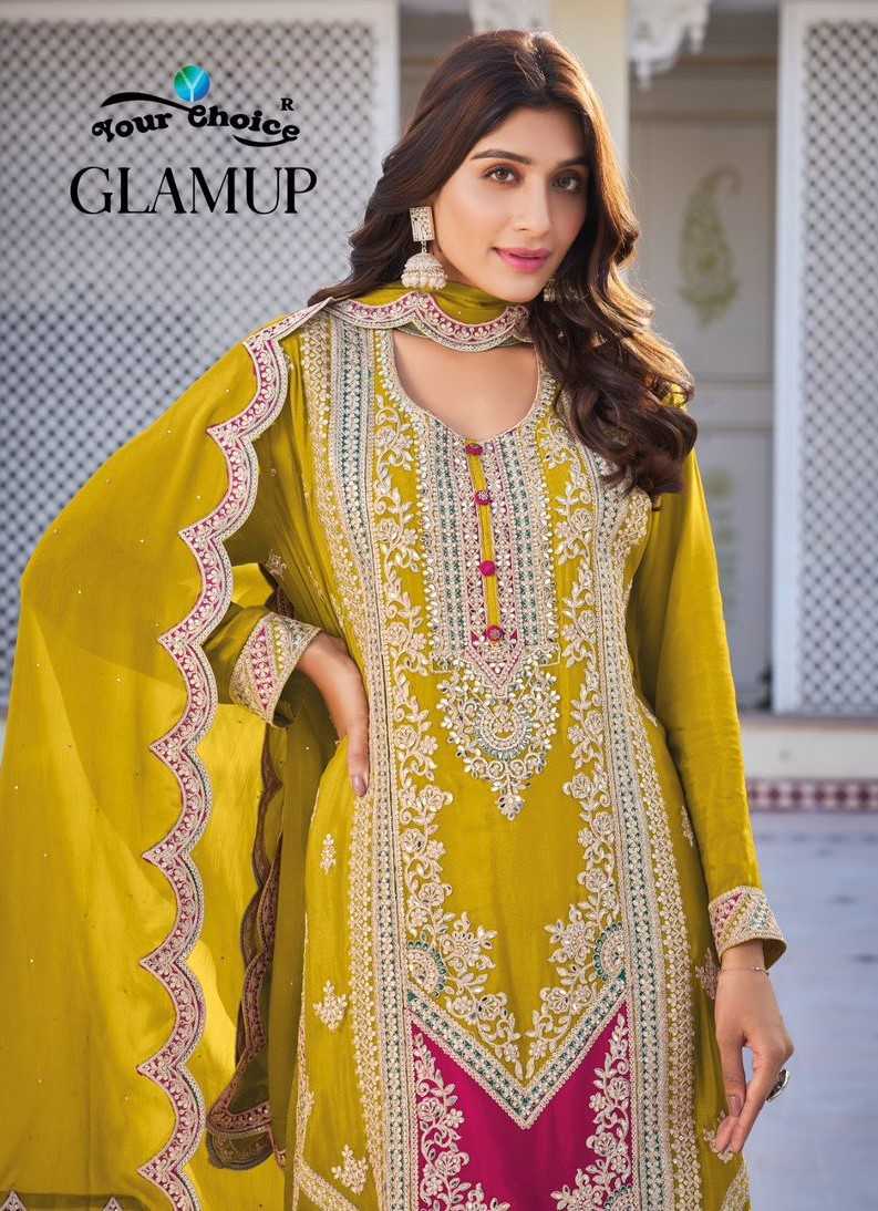 glamup by your choice 1001-1004 series special summer style readymade modern pakisatni top pant dupatta