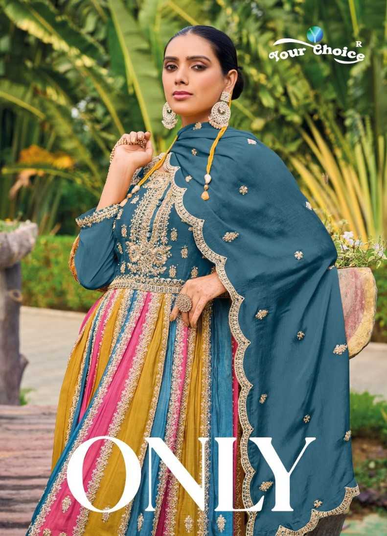 only by your choice heavy chinon party wear ethnic design readymade pakistani salwar kameez