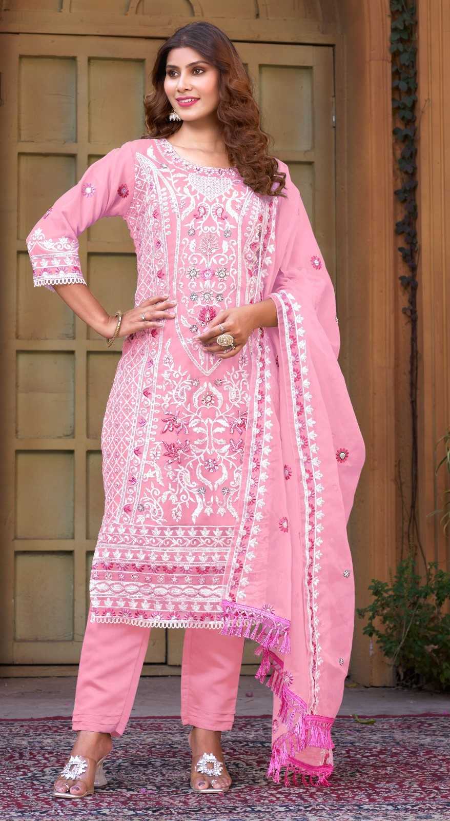 ramsha 1157 latest organza embroidery work pakistani salwar kameez 