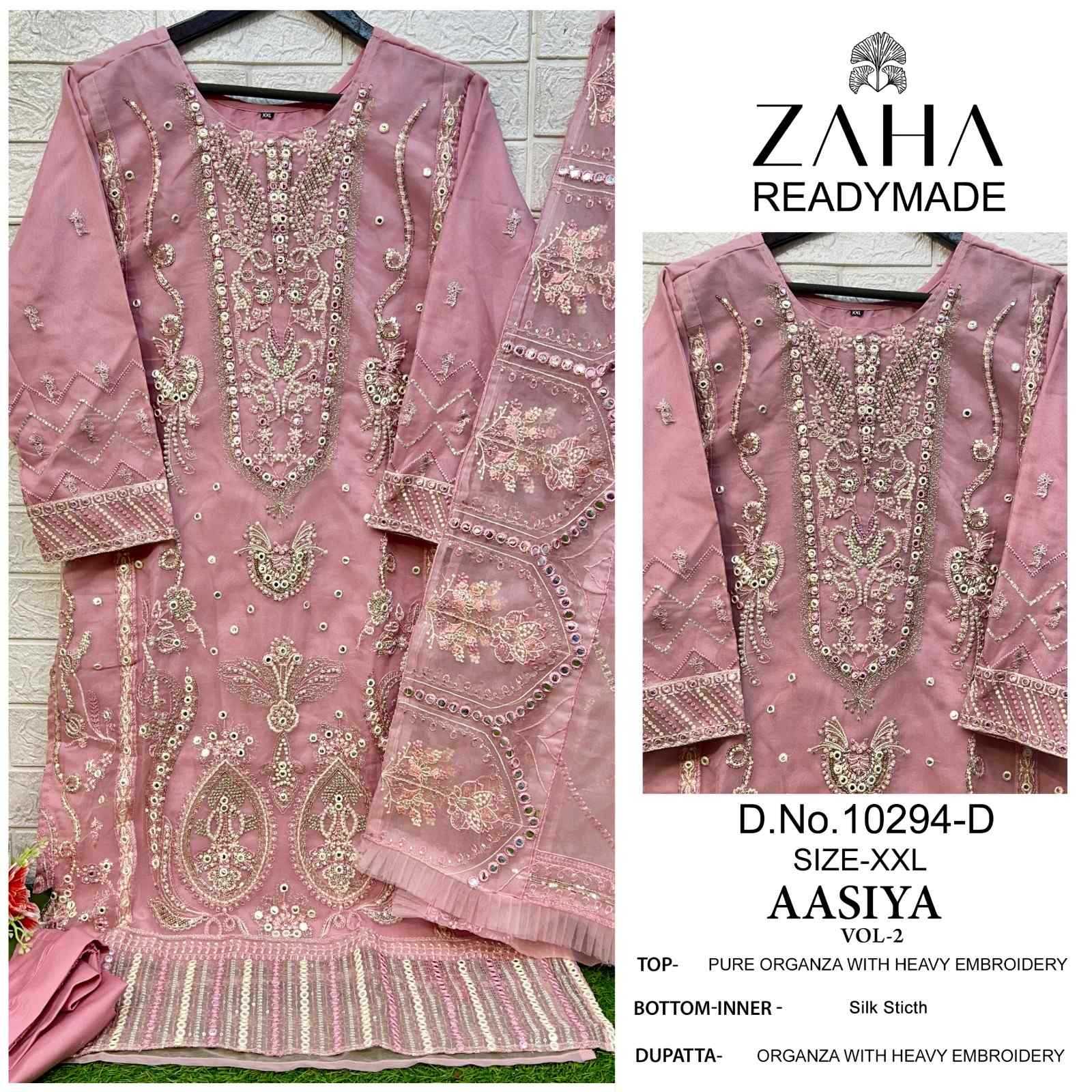 zaha aasiya vol 2 organza colours addition embroidery pakistani full stitch ladies suit 