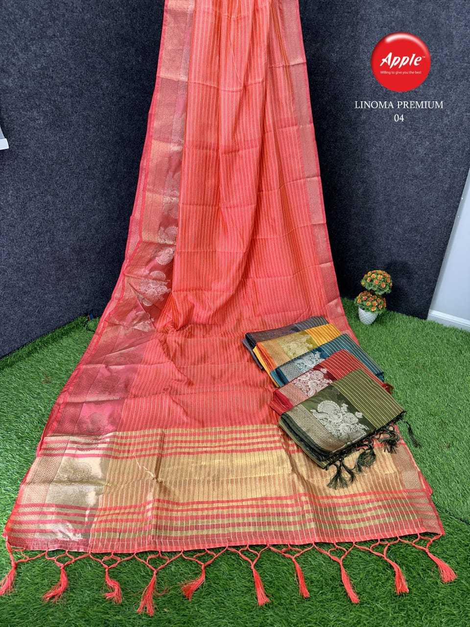 linoma premium vol 4 by apple unique colour silk saree supplier