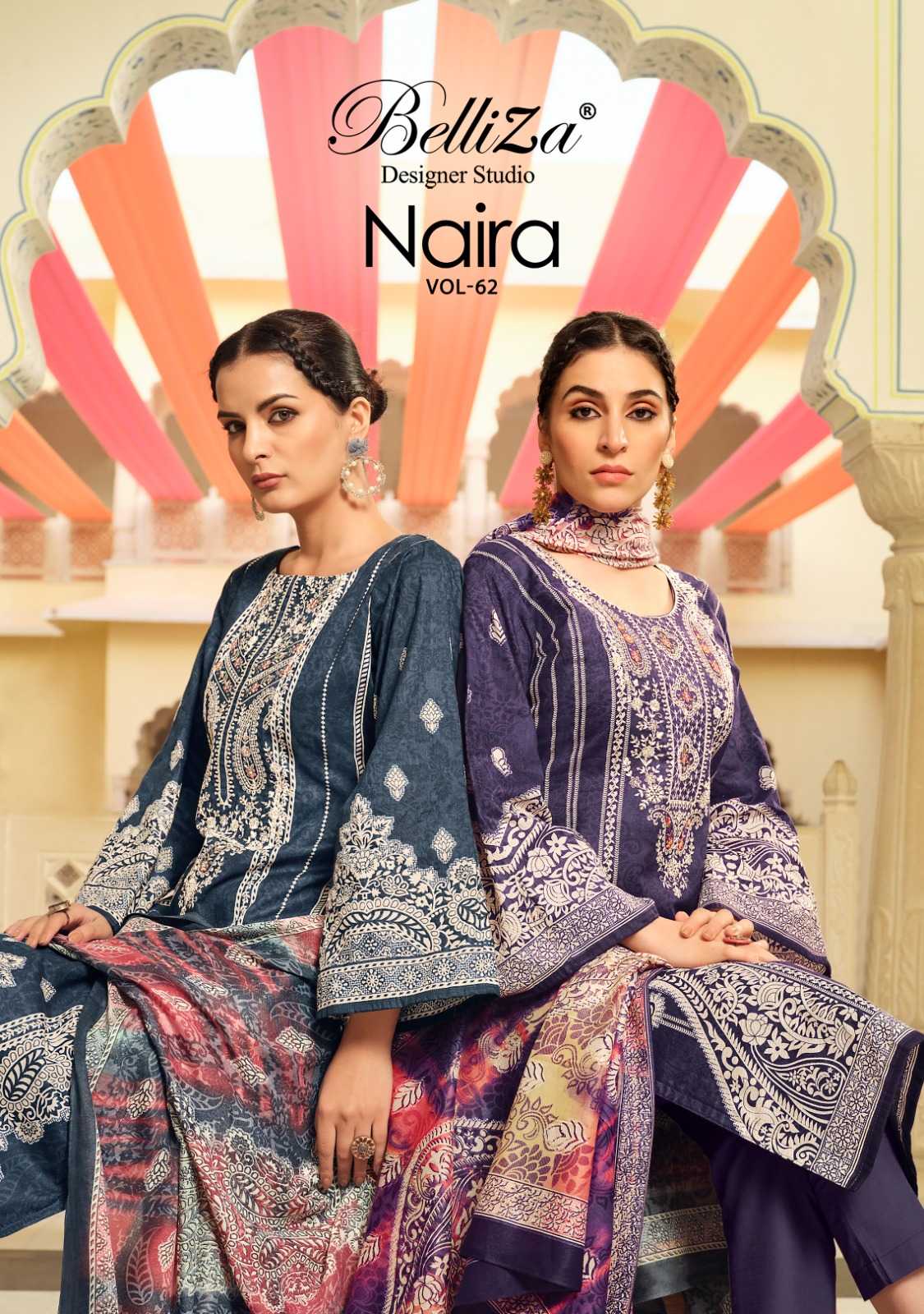 naira vol 62 by belliza designer modern pakistani dress material 