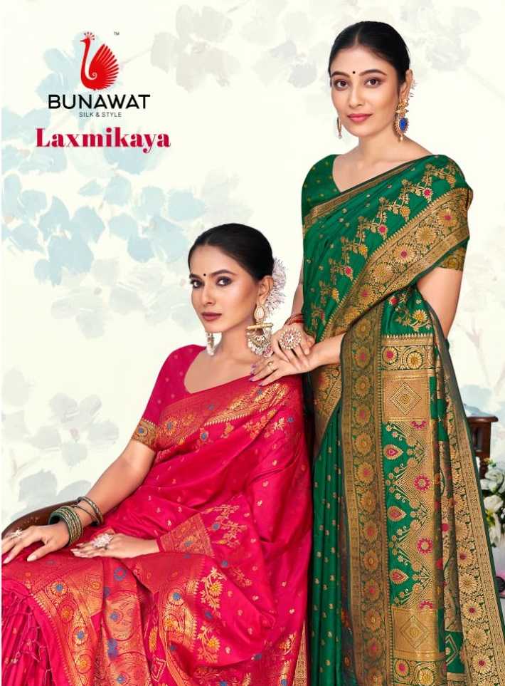 LAXMIKAYA BY BUNAWAT ZARI WEAVING SILK SARIS WHOLSALER