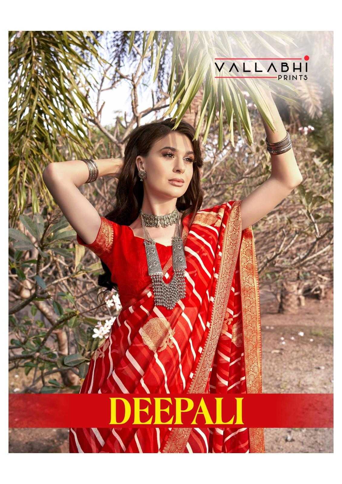 vallabhi prints deepali beautiful georgette trendy saree collection