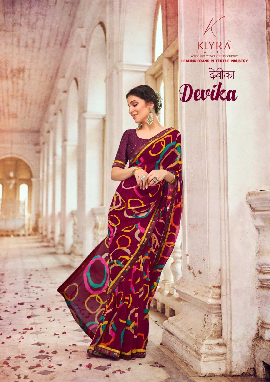 kiyra saree devika beautiful printed georgette saree with blouse