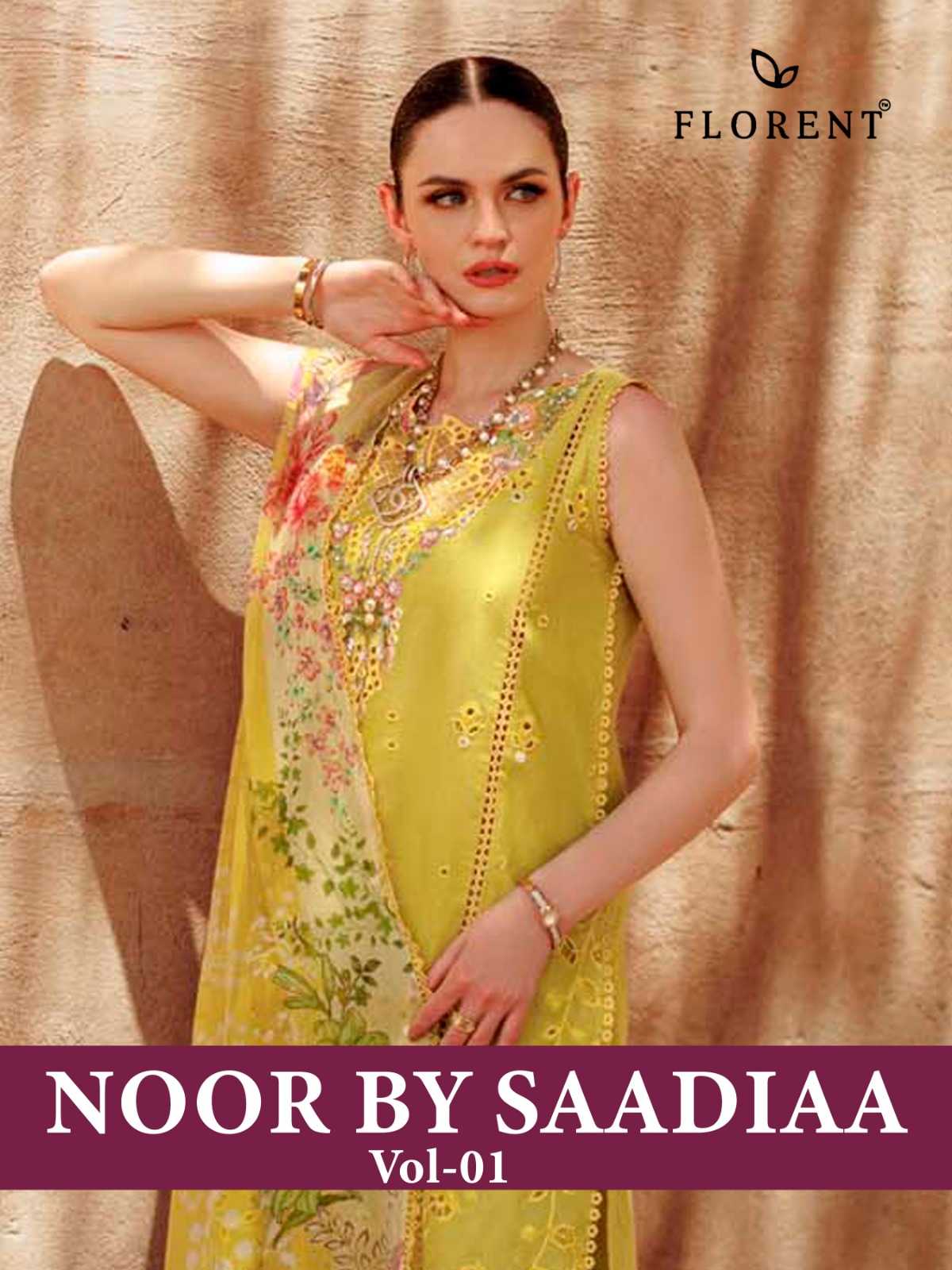 noor saadiaa vol 1 by florent cotton chikankari bollywood pakistani dress material