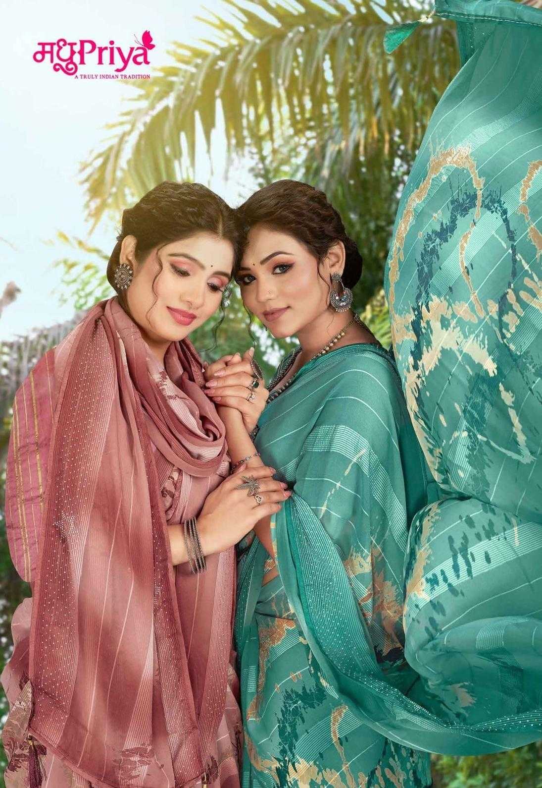 madhupriya florina weightless pattern classic look fancy saree