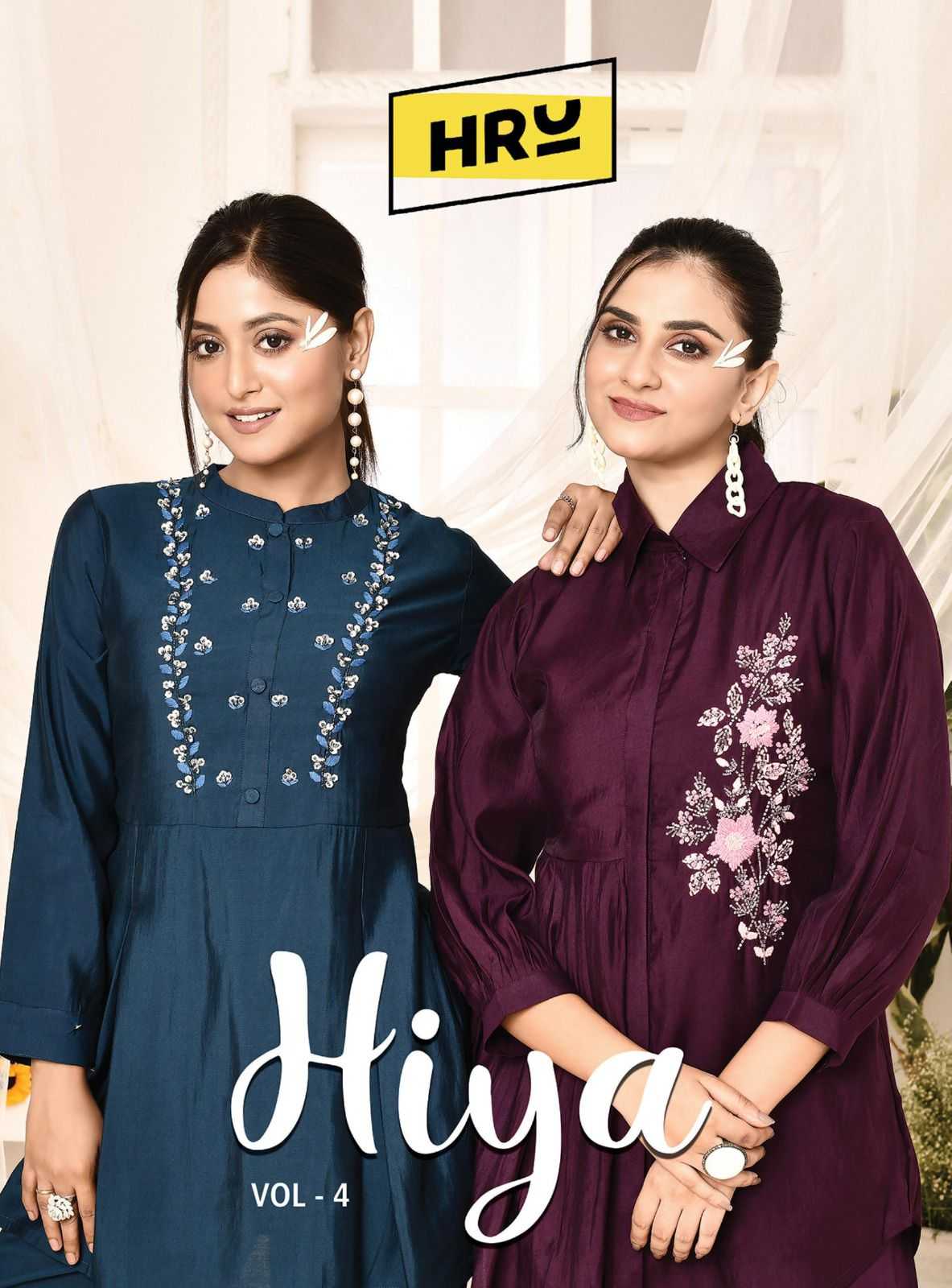 hiya vol 4 by hru readymade viscose hand embroidered designer co-ord set                             