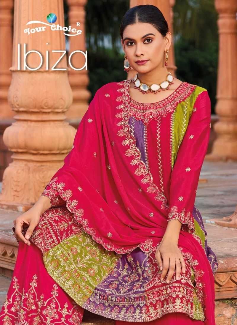 your choice ibiza chinon party wear readymade pakistani salwar suit