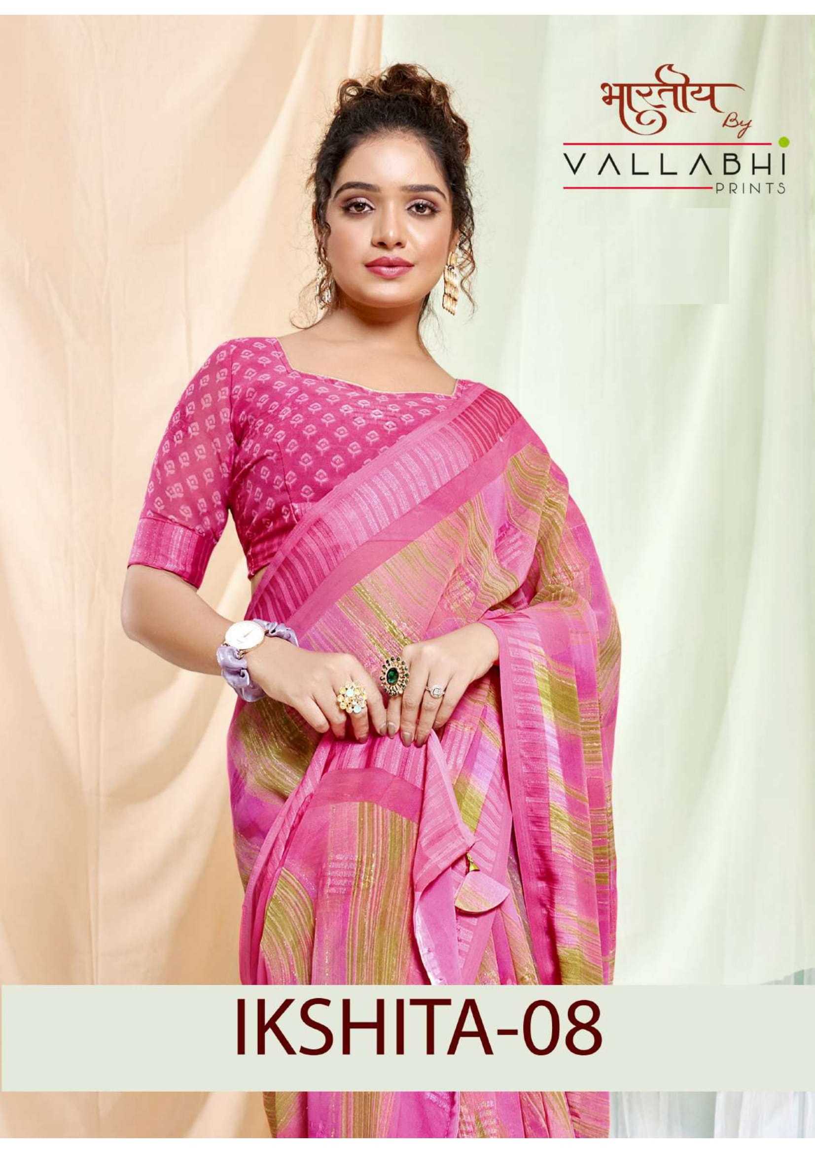 vallabhi prints ikshita vol 8 georgette ethnic design beautiful saree