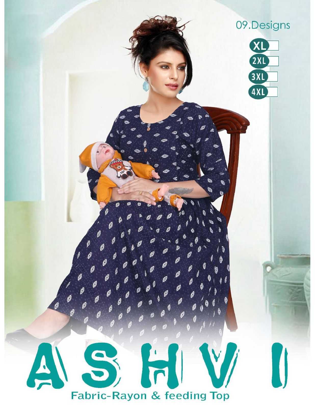 JLF ASHVI RAYON FEEDING KURTI CATALOG WHOLESALER