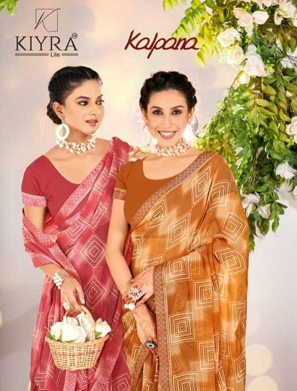 kiyra saree kalpana heavy chiffon printed saree with blouse