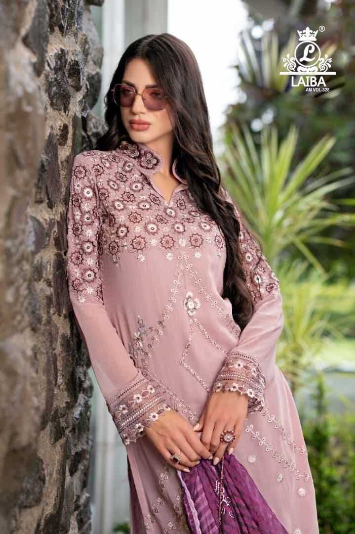 vol 328 by laiba designer unique georgette readymade pakistani salwar suit