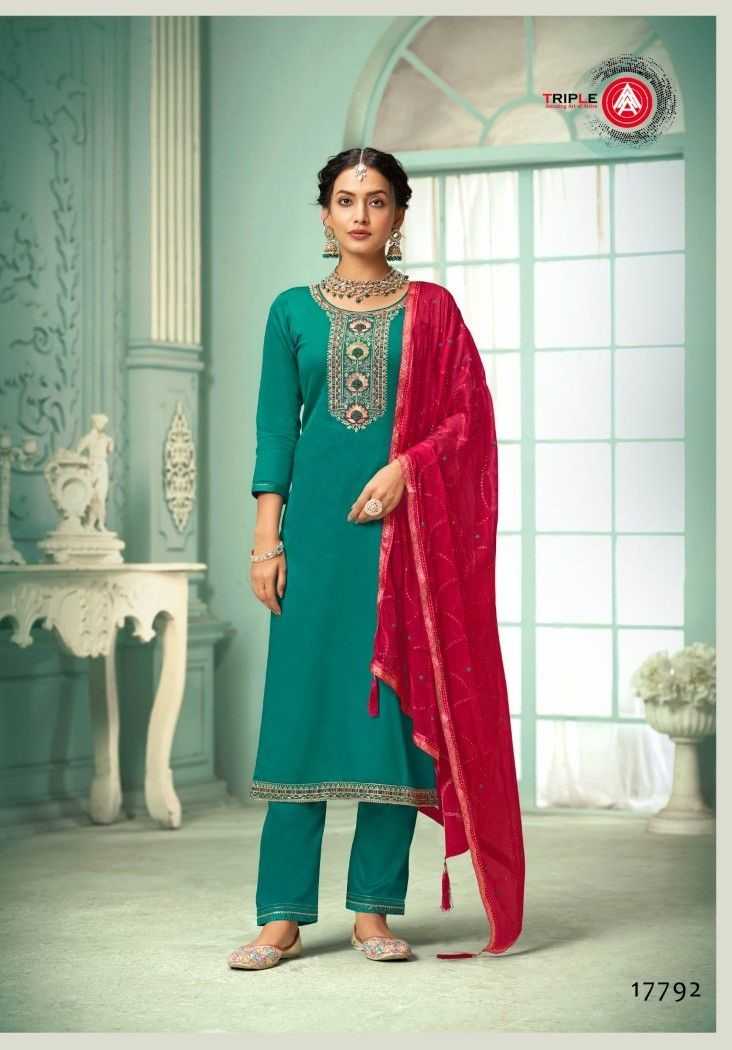 triple a laila cotton unique colours dress material wholesaler 