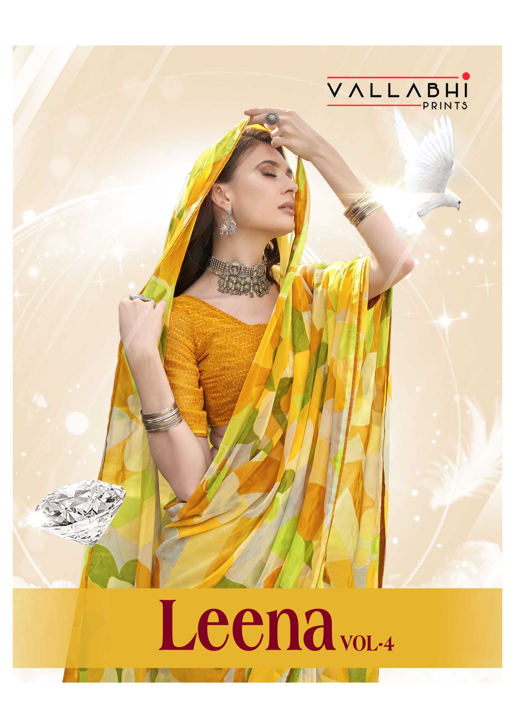 vallabhi prints leena vol 4 casual wear fancy designer saree collection 