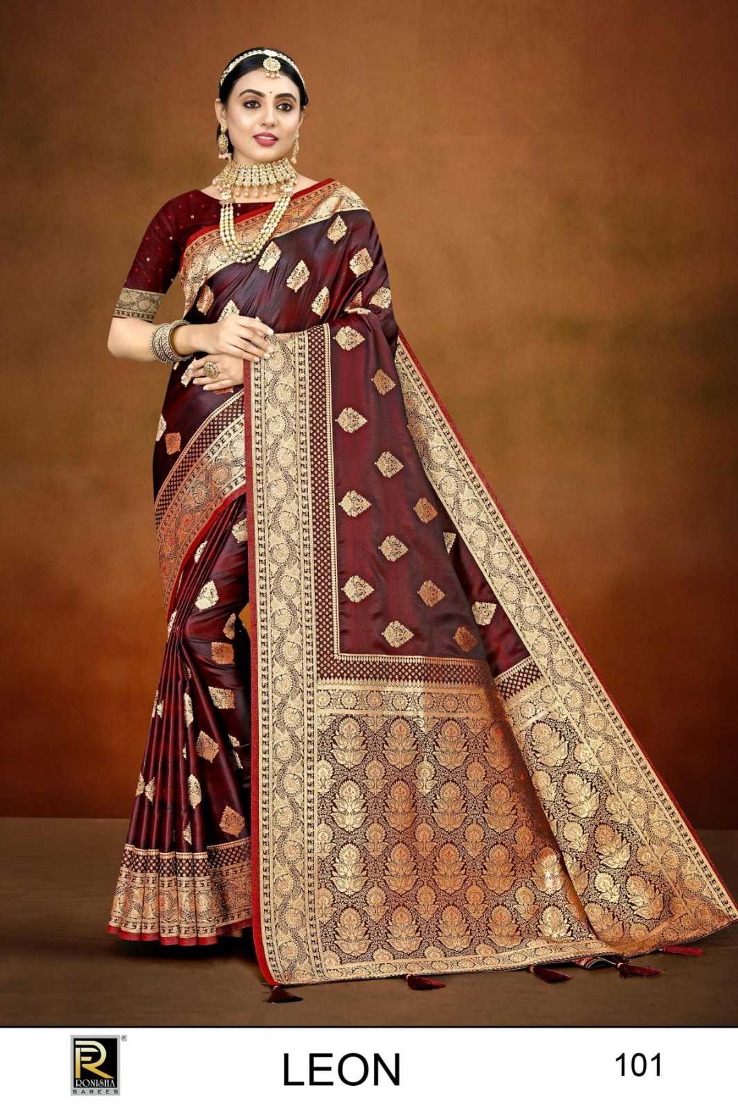 RANJNA SAREE LEON  BANARASI SILK PREMIUM FABRICS  EXCLUSIVE SAREE COLLECTION 