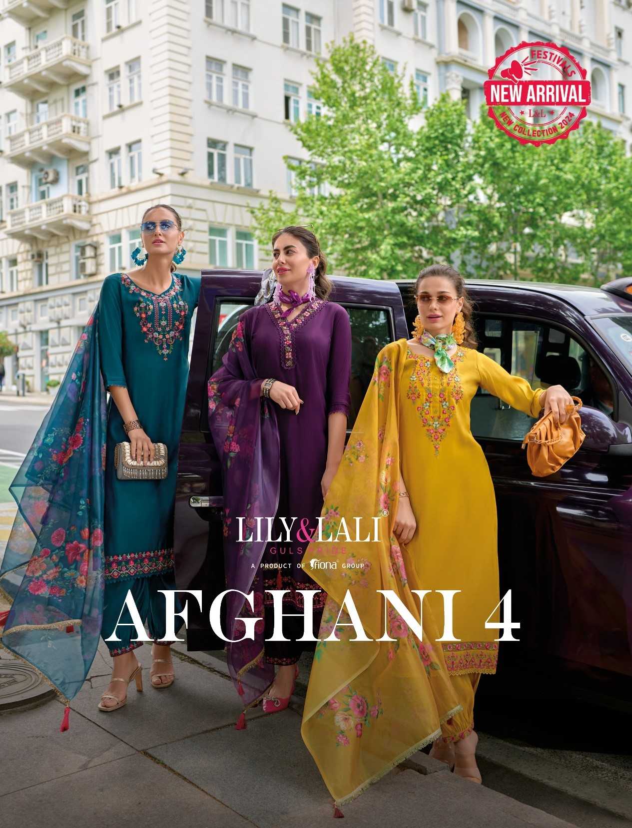 aghani vol 4 by lily & lali silk embroidery work occasion wear readymade 3pcs dress