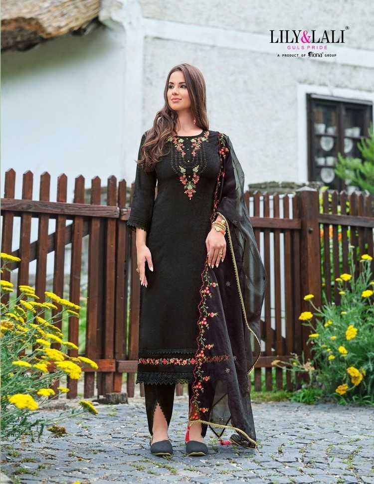 miraan vol 2 by lily & lali self jacquard dhoti style fullstitch salwar suit