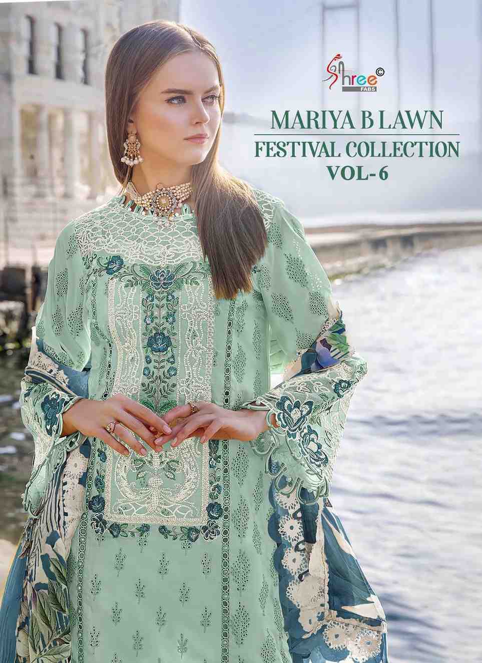 shree fabs mariya b lawn festival collection vol 6 ethnic design pakistani 3pcs dress 