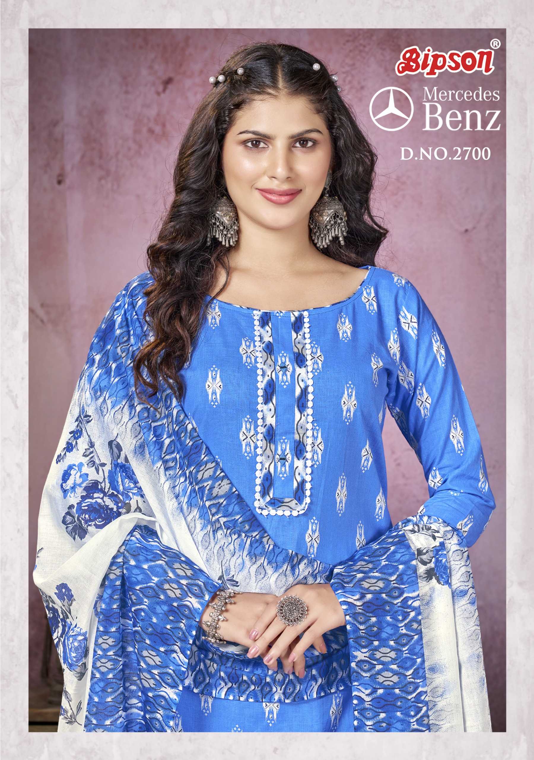 bipson prints mercedes benz 2700 super hit design cotton salwar suit 