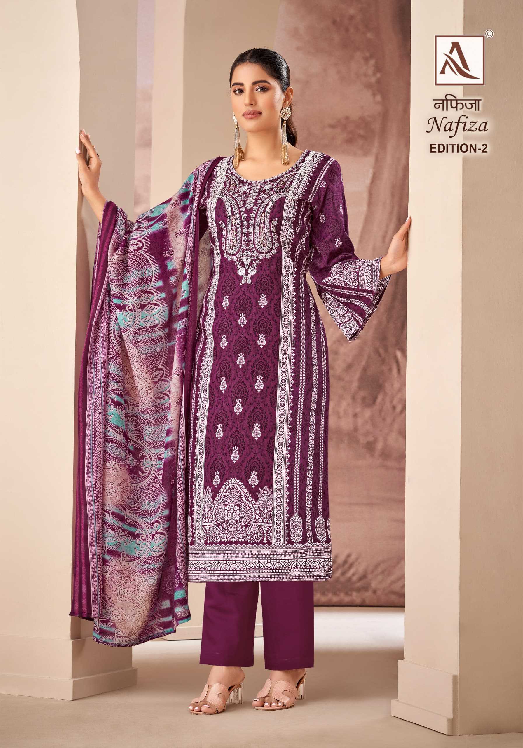 alok nafisa vol 2 cotton modern pakistani printed dress material 